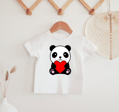 Panda Heart SVG, Cute Baby Panda valentine Vector, Valentine's Day Cut File, Panda Clipart, Valentine Animal Cut files Digital Download