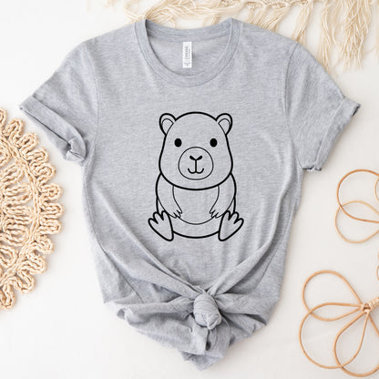 Cute Capybara SVG, Jungle Animals Clipart, Baby Capybara Vector, Capybara Outline Dxf, Nursery Animal Cut files Digital Download