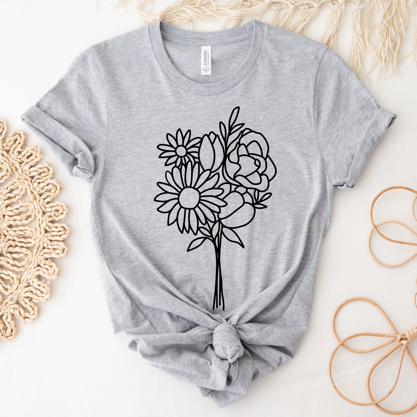 Flower Bouquet SVG, Floral Vector, Flowers Printable Clip Art, Wildflower Cut files Digital Download