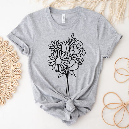 Flower Bouquet SVG, Floral Vector, Flowers Printable Clip Art, Wildflower Cut files Digital Download