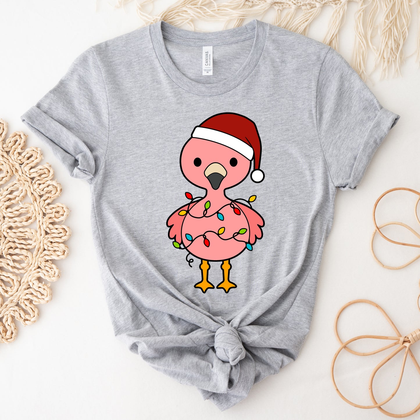 Christmas Flamingo SVG files, Flamingo Santa hat Vector, Holiday Light Cut File, Baby Flamingo Clipart, Xmas animal Cut files Digital Download