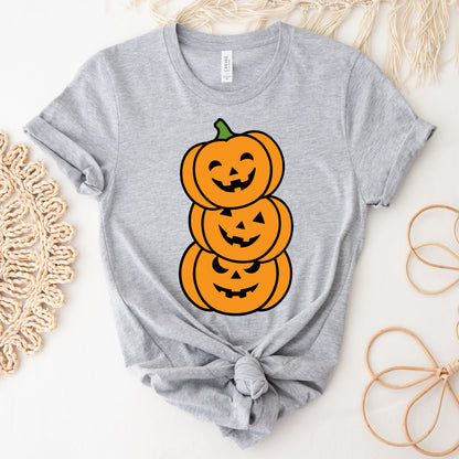 Halloween Pumpkins SVG file, Stacked Pumpkin Vector, Spooky season Clipart, Halloween Shirt PNG, Pumpkin Face Cutting Files Digital Download