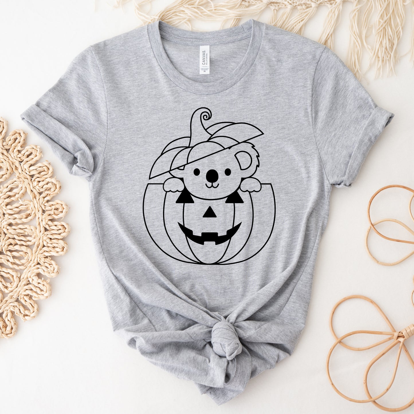 Halloween Koala Outline SVG, Pumpkin SVG, Cute koala Clipart, Halloween shirt Svg, Halloween Pumpkin Cutting files Digital download