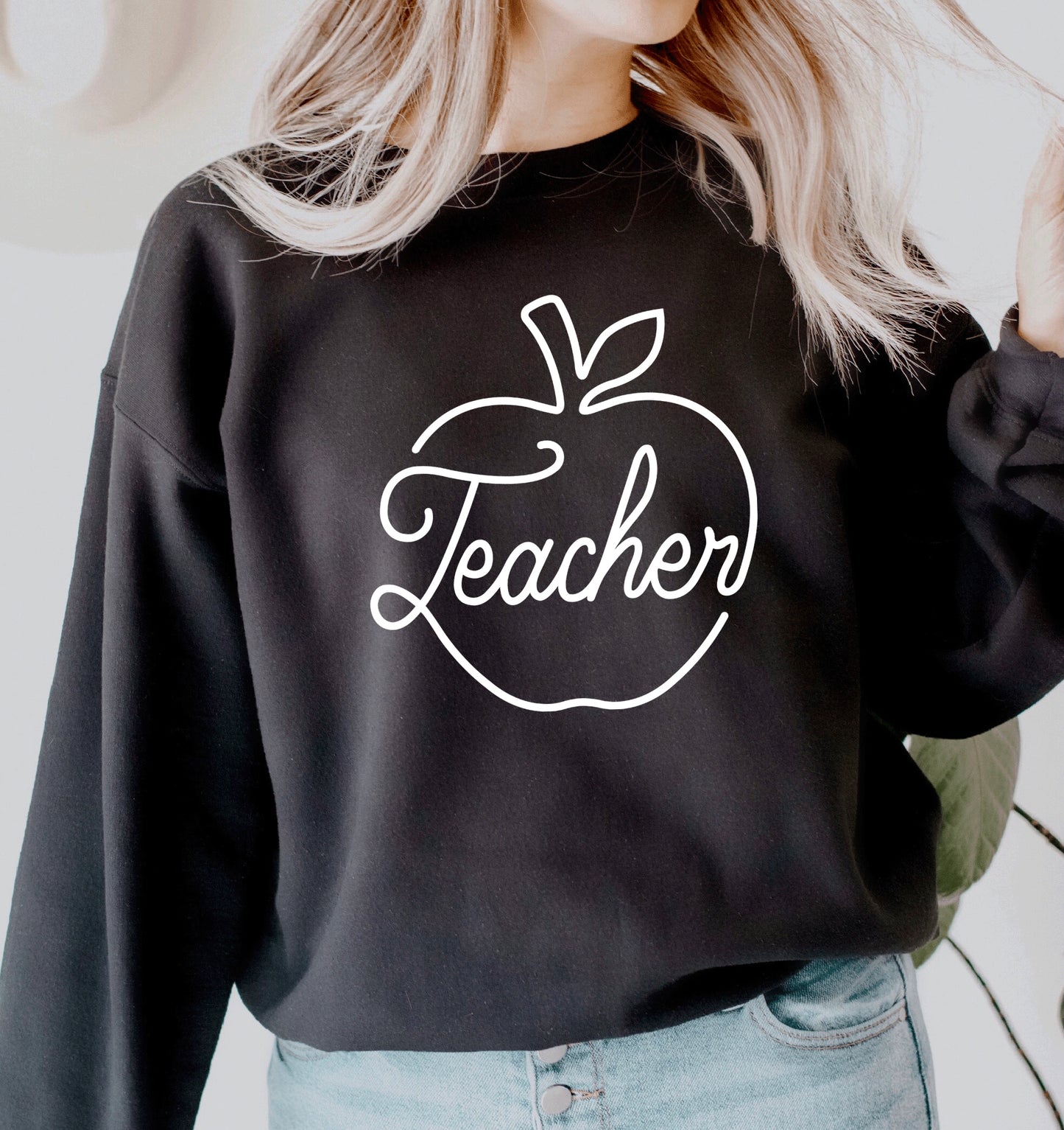 Teacher Apple SVG, Teacher Clipart, Back To School, Teacher Hand drawn letter, Apple clipart, Teacher Shirt Cut files Digital Download