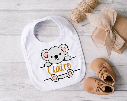 Koala Monogram SVG, Split Monogram Svg, Baby Koala SVG, Cute Koala DXF, Baby Shower Shirt, Customize with name cut files Digital Download