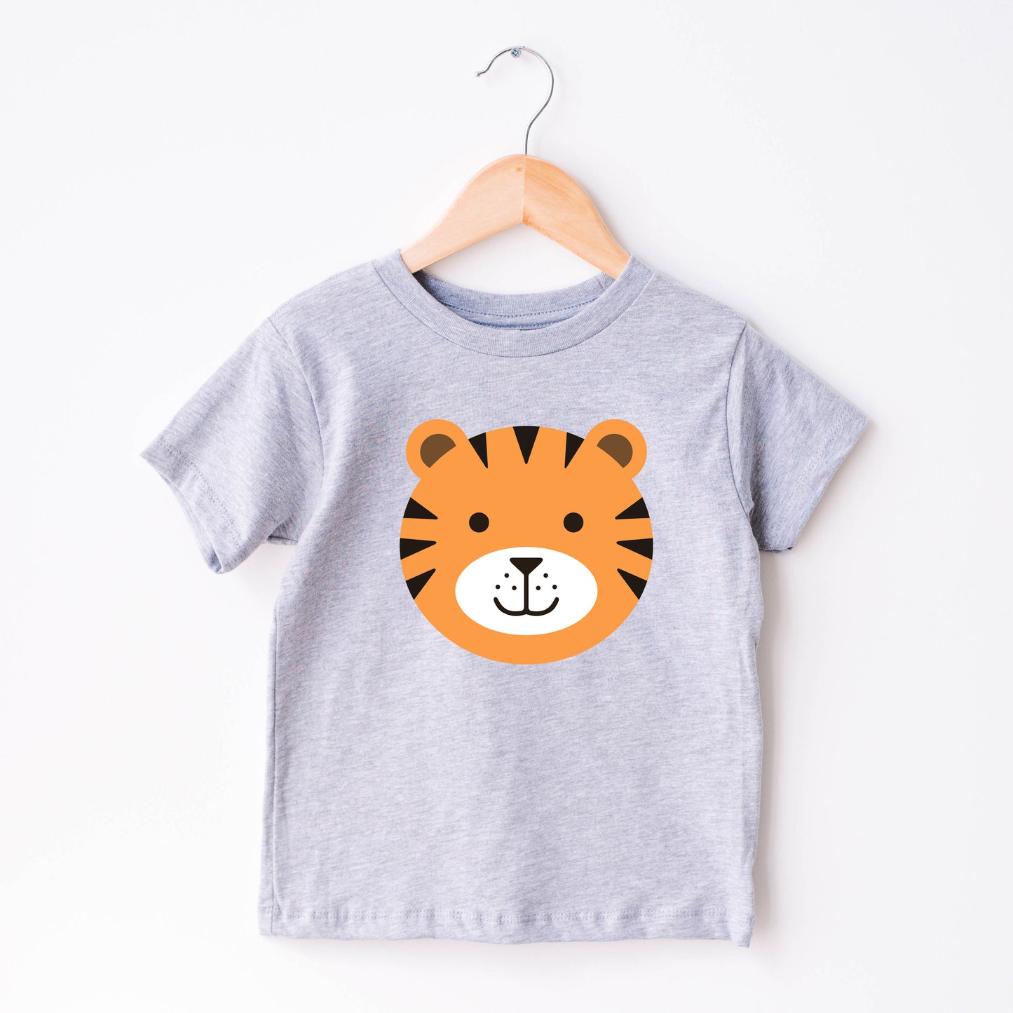 Cute Tiger Face SVG, Tiger head Clipart, Cute Animal Face Svg, Baby Tiger DXF, Kids Shirt PNG, Tiger Vector Cut files Digital download