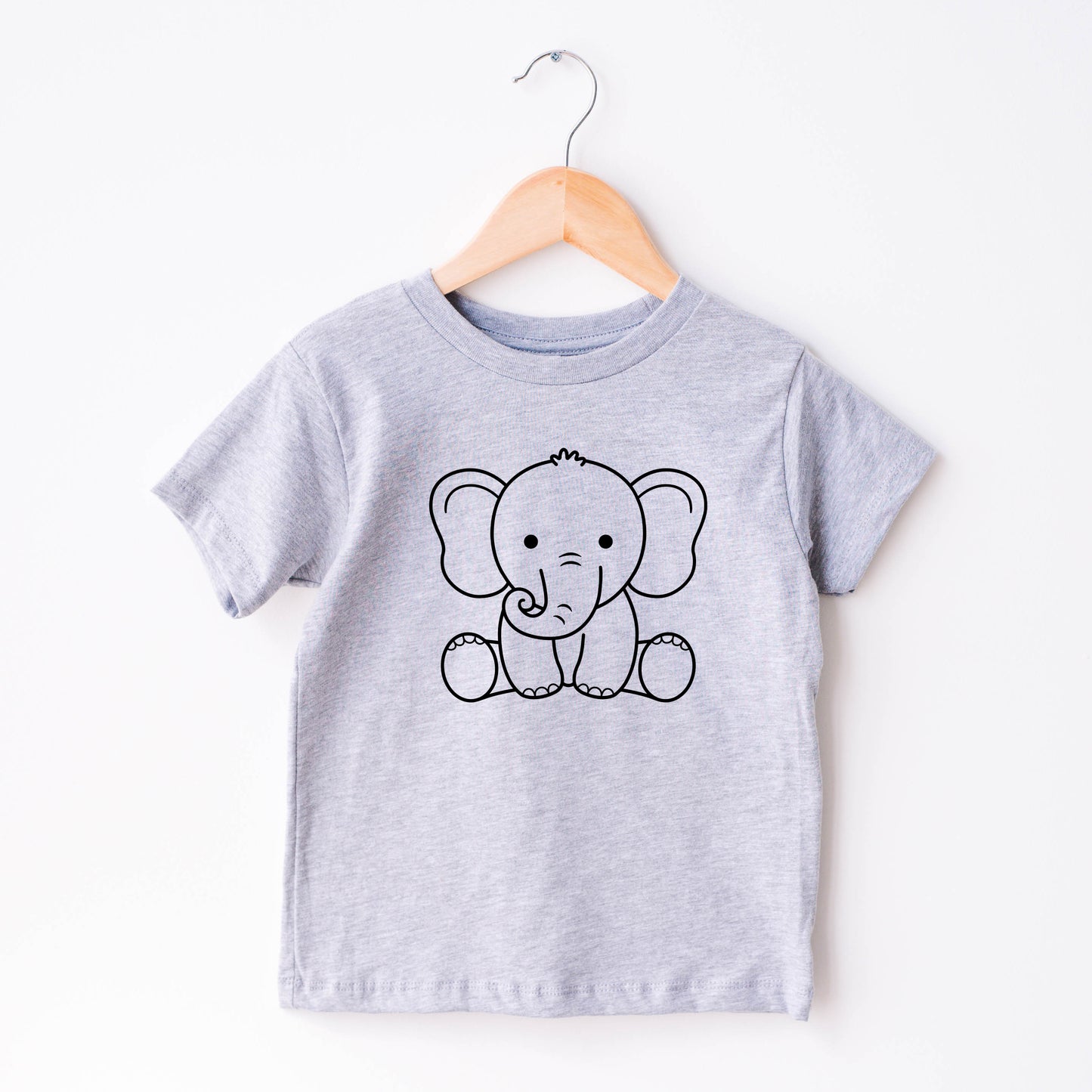 Baby Elephant SVG, Cute Elephant Girl cut file, Elephant Outline Clipart, Baby Shower Shirt, Kawaii Animal Cutting files Digital Download