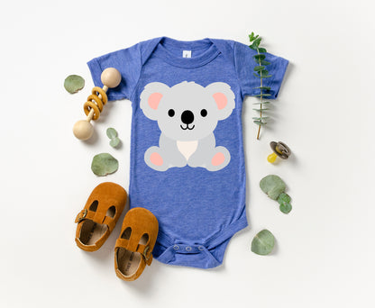 Baby Koala SVG, Koala Vector Files, Jungle Animal Clipart, Nursery Cute Animal Dxf, Kids Birthday Gift, Koala Cut Files Digital Download