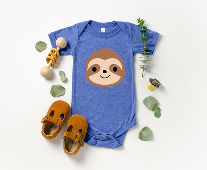 Sloth Face Svg, Sloth svg, Sloth Head PNG, Baby sloth Outline Cutting file, Cute animal clipart, Cute Sloth Cut files Digital Download