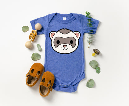 Ferret Face SVG, Ferret Clipart, Forest animal clipart, Ferret Vector, Baby Ferret Kids Shirt SVG, Cute Ferret cut files Digital Download