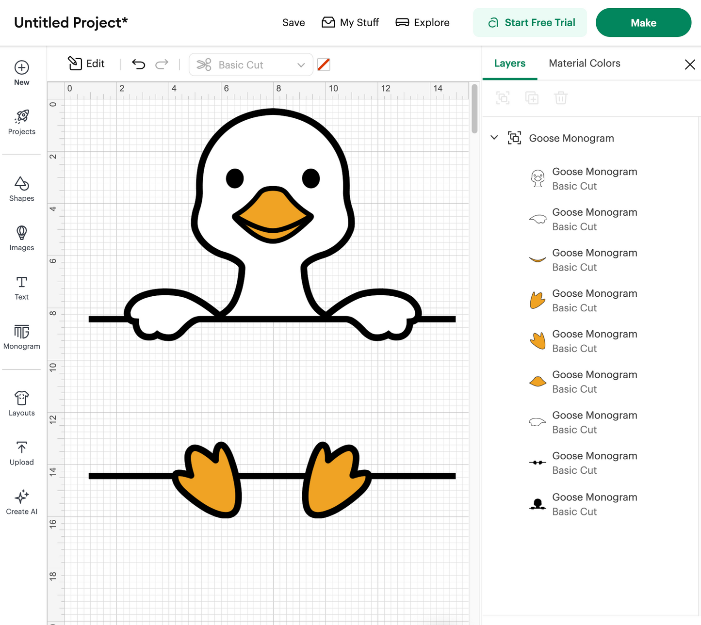 Goose Monogram (Digital Download)
