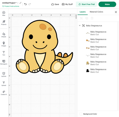 Baby Stegosaurus (Digital Download)