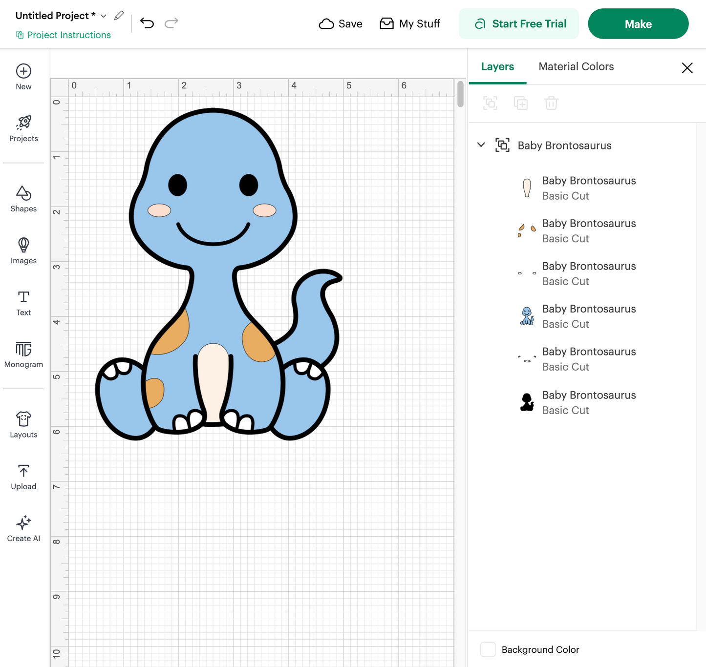 Baby Brontosaurus (Digital Download)