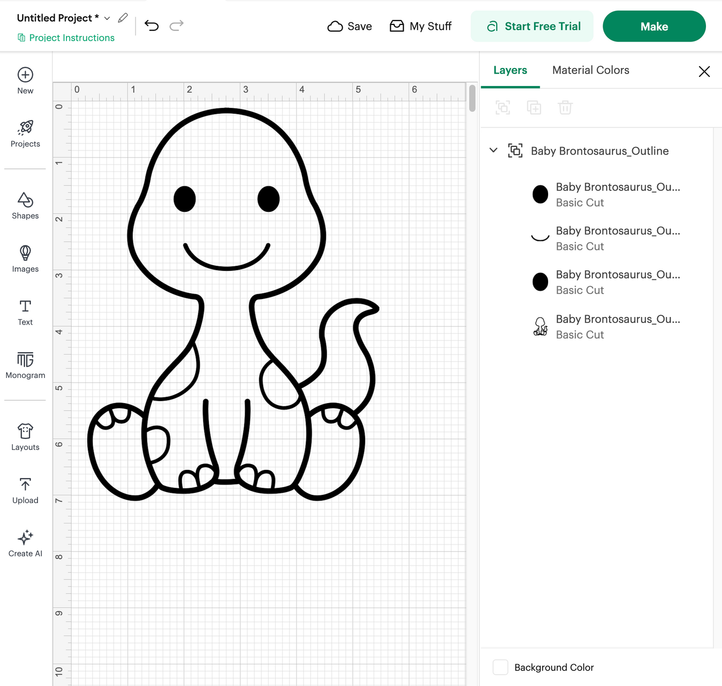 Baby Brontosaurus (Digital Download)