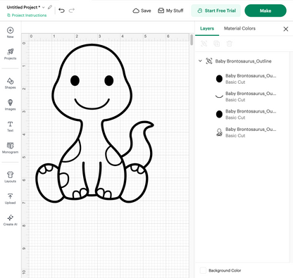 Baby Brontosaurus (Digital Download)