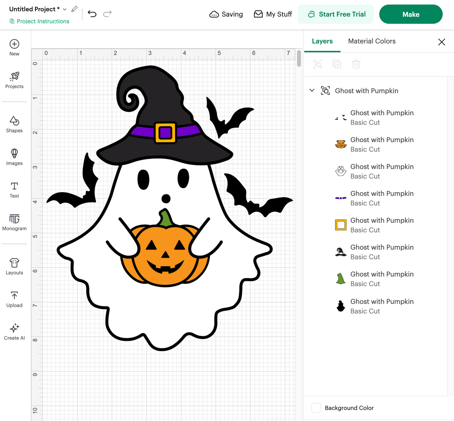 Ghost with Pumpkin (Digital Download)