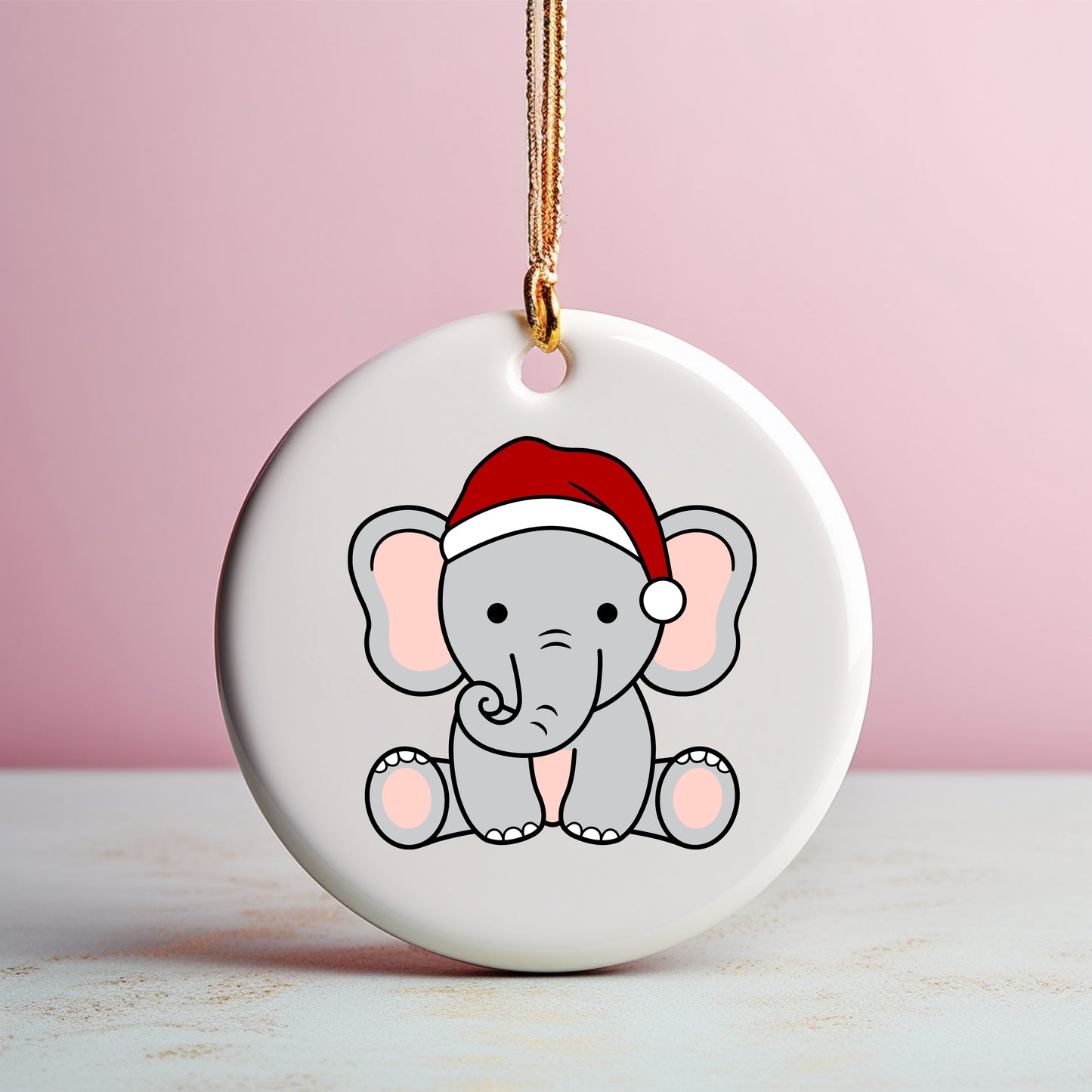 Christmas Elephant SVG, Cute Elephant Girl cut file, Holiday Elephant Clipart, Sitting Elephant Animal Cutting files Digital Download