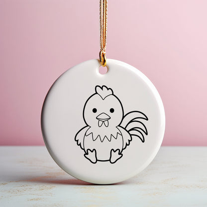 Cute Rooster SVG file, Rooster PNG, Chicken Clipart, Farmhouse Animal vector file, Baby Kids animal deco, Rooster Cut files Digital Download
