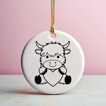 Highland Cow Outline (Digital Download)
