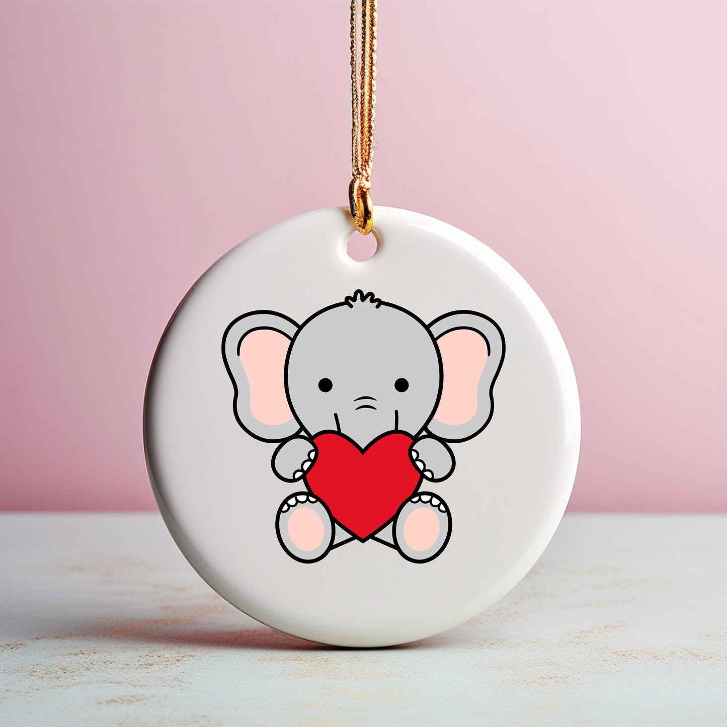 Valentine Elephant SVG, Cute animal with Heart Vector, Kids Baby Elephant Shirt PNG, Valentine's day Ornament Cut files Digital Download