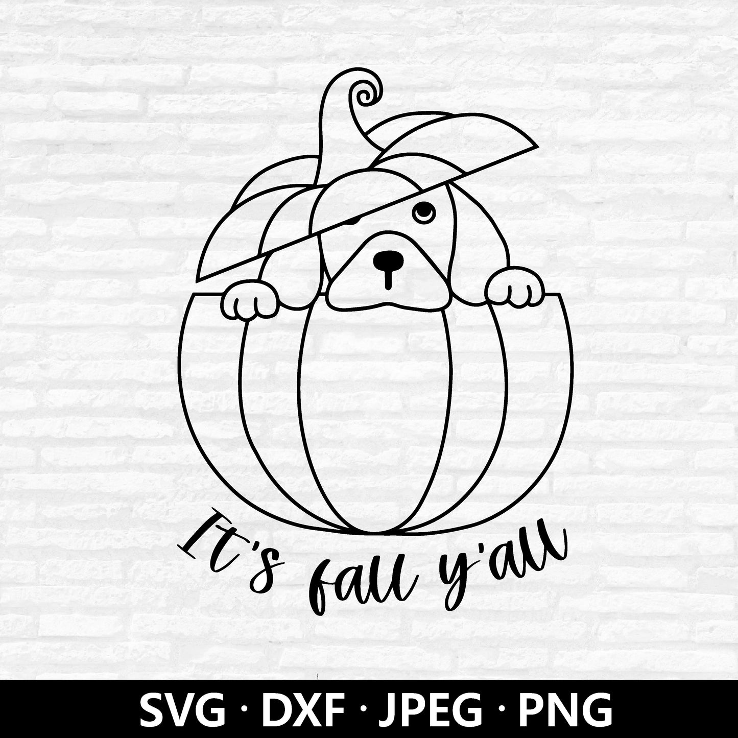 It's Fall Y'all SVG, Pumpkin SVG, Thanksgiving Svg, Pumpkin Dog Svg, Autumn Svg, Happy Fall Svg, Fall Sign cutting files Digital Download