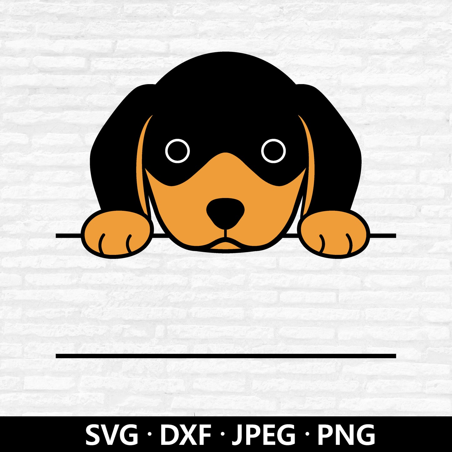 Dachshund Monogram SVG, Cute Dog Vector, Dachshund Name Frame Svg, Split monogram PNG, Pet Clipart, Dachshund Cut files Digital download