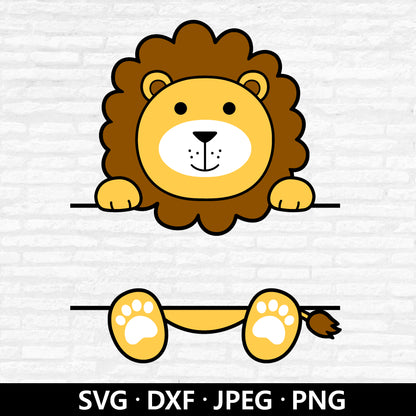 Lion Monogram SVG, Baby Lion Clipart, Cute Lion vector file, Baby Shower Shirt, Personalize, Customize with name Cut files Digital Download