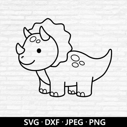 Triceratops Outline (Digital Download)