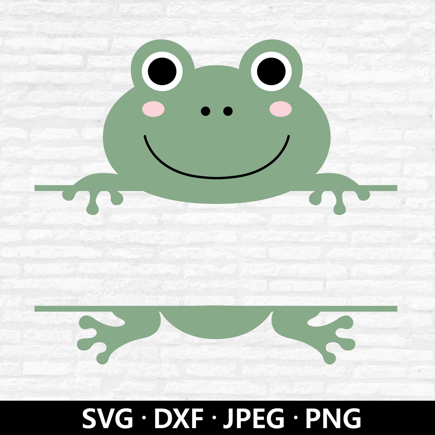 Frog Monogram SVG, Frog SVG, Split monogram svg, Cute frog clipart, Layered files, Customize with name, Frog cut files Digital Download