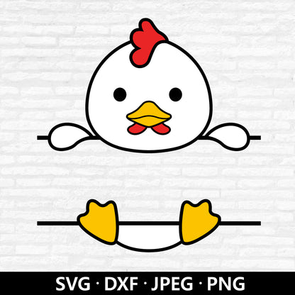 Chicken Monogram SVG, Chicken SVG, Hen svg, Chicken Clipart, Farmhouse svg, Rooster Svg, Farm Animal Name Frame Cut files Digital Download