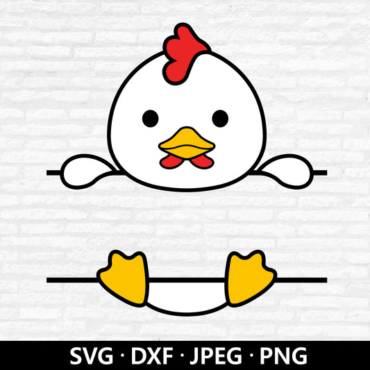 Chicken Monogram SVG, Chicken SVG, Hen svg, Chicken Clipart, Farmhouse svg, Rooster Svg, Farm Animal Name Frame Cut files Digital Download