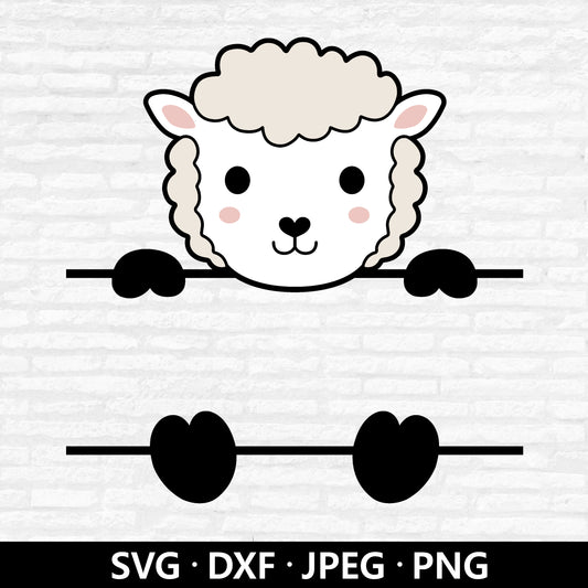 Sheep Monogram SVG, Baby Sheep SVG, Sheep Svg, Cute Sheep cut file, Baby Shower Shirt, Personalize, Customize with name Digital Download