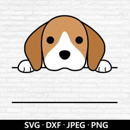 Beagle Monogram SVG, Dog svg file, Name Frame Svg, Beagle Svg, Pet vector, Beagle Clipart, Customize with name cut files Digital download