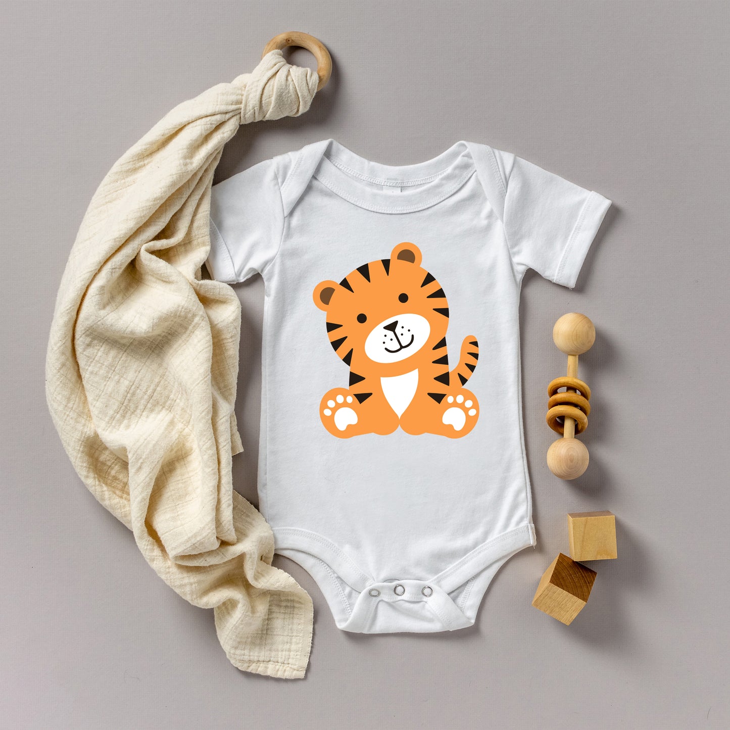 Cute Tiger SVG, Baby Tiger Vector, Kids Animal Shirt PNG, Layered files, Cartoon Tiger clipart, Jungle Animal Cut files Digital Download