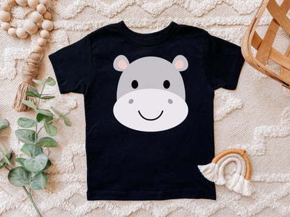 Hippo Face Svg, Hippo Dxf, Cute Hippo Vector, Jungle Animals Clipart, Kids Animal Shirt, Hippo Outline, Hippo Cut files Digital Download