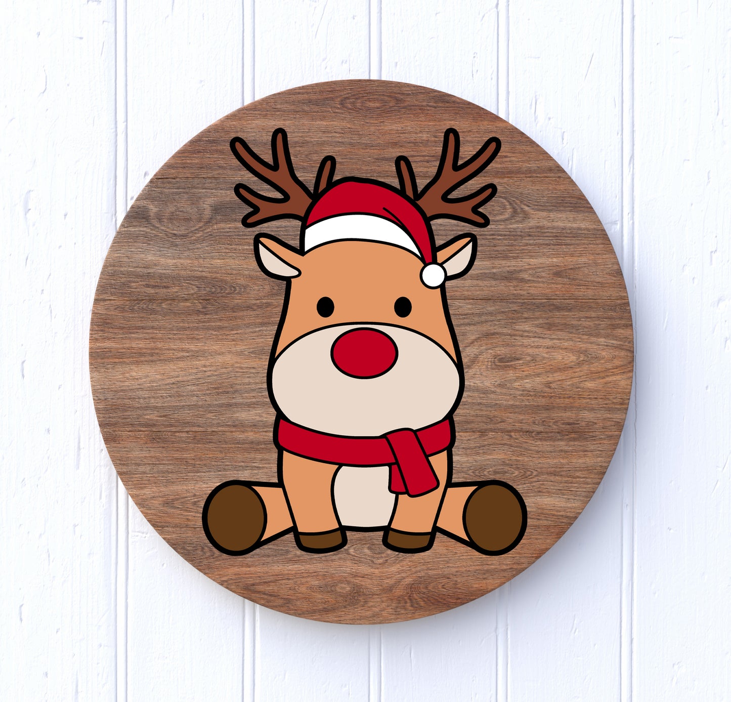 Christmas Reindeer SVG, Reindeer Santa Hat Dxf, Cute Reindeer Clipart, Christmas Shirt PNG, Holiday Cutting File , Reindeer Cut Files Digital Download