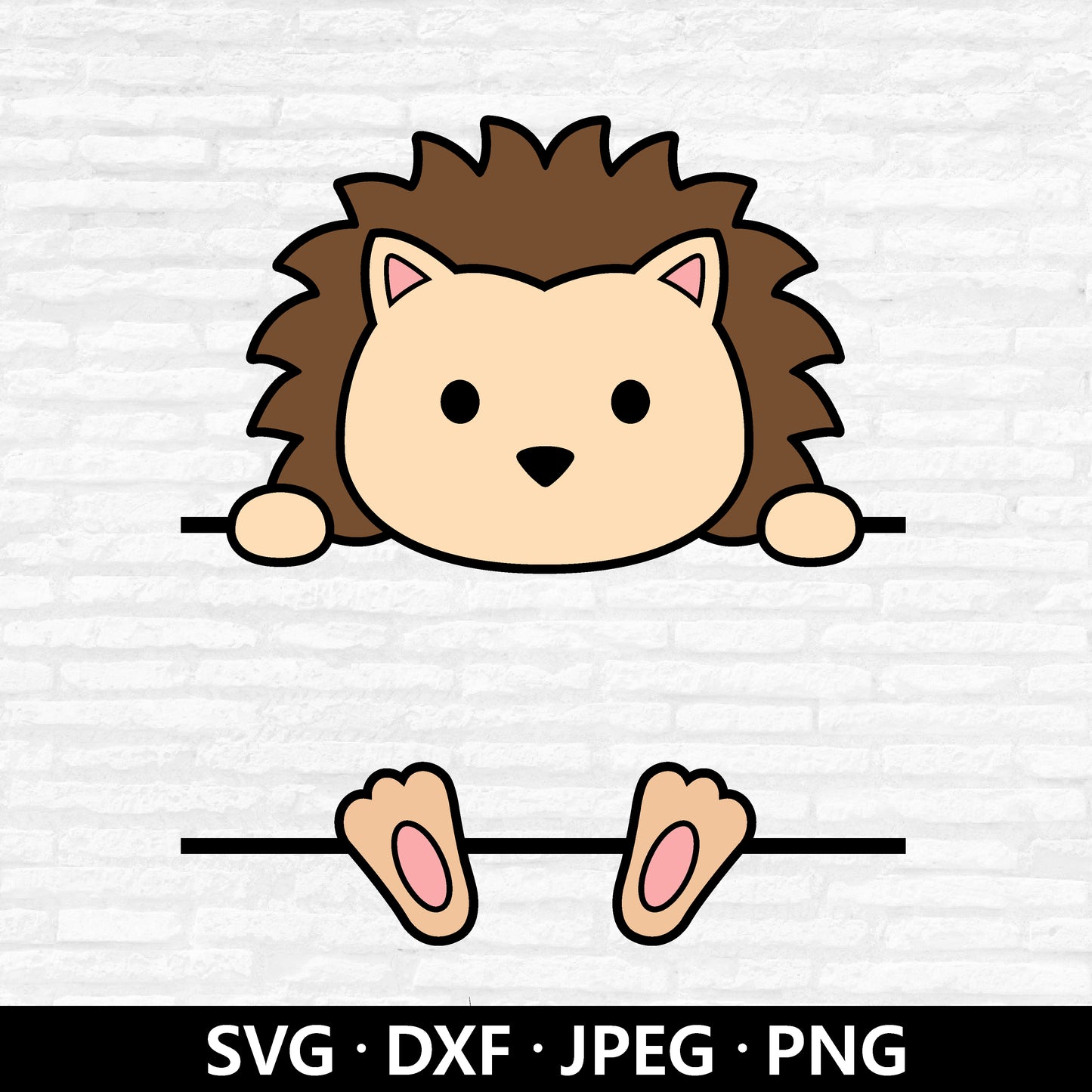 Hedgehog Monogram SVG, Name Frame Png, Hedgehog Vector, Baby Shower, Cute Hedgehog Dxf, Customize with name Cut files Digital Download