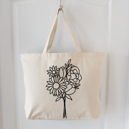 Flower Bouquet SVG, Floral Vector, Flowers Printable Clip Art, Wildflower Cut files Digital Download