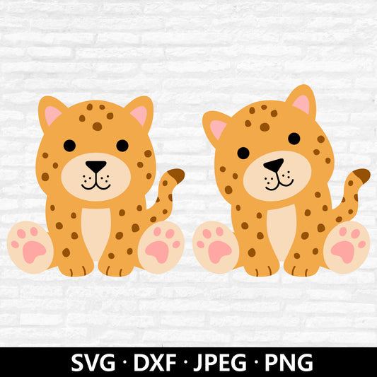 Cute Cheetah SVG, Leopard Vector, Forest Animals PNG, Cheetah Clipart, Layered, Baby Shower SVG, Safari Animals Cut files Digital Download