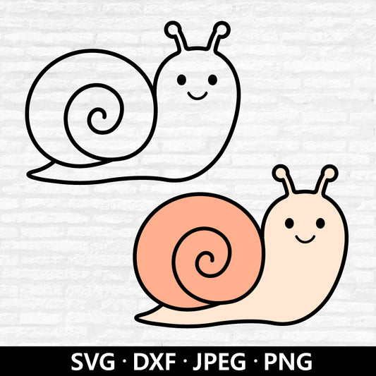 Cute Snail SVG, Woodland Animals Svg, Baby Snail SVG, Snail Vector, Kids shirt png, Snail Outline, Cute Animals cut files Digital Download