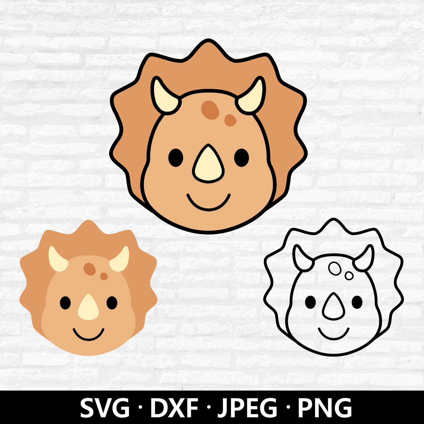 Triceratops Face (Digital Download)