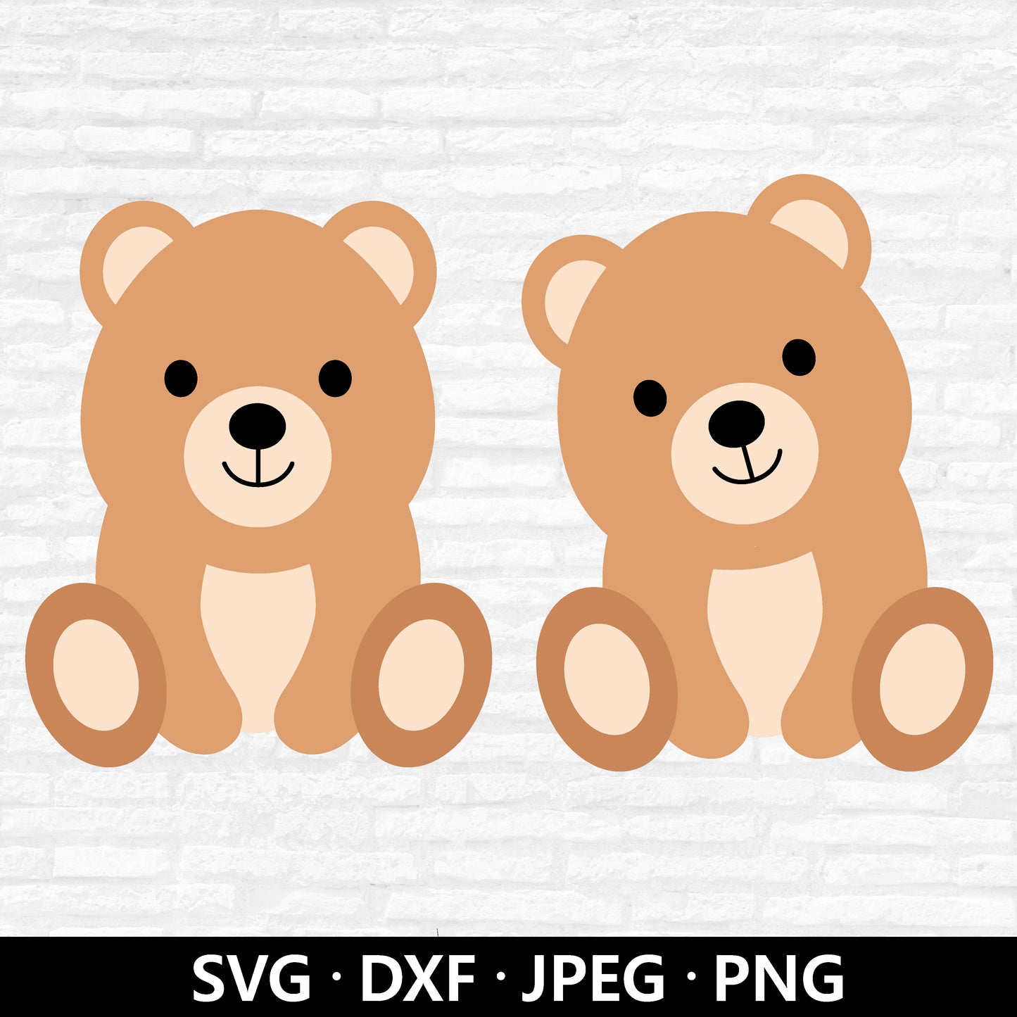Baby Bear SVG, Cute Animal Clipart, Baby Shower Shirt PNG, Bear layered files, Safari animals Vector, Zoo Bear Cut files Digital Download
