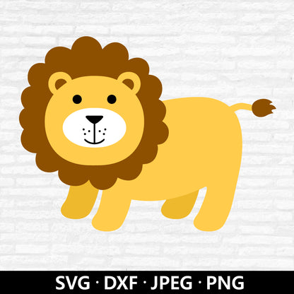 Lion Svg, Baby Lion Vector file, Safari Animal Clipart, Kids Baby Animal Lion Png, Zoo Animal Shirt, Lion Cut files Digital Download