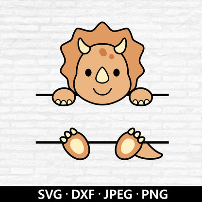 Triceratops Dinosaur Monogram (Digital Download)