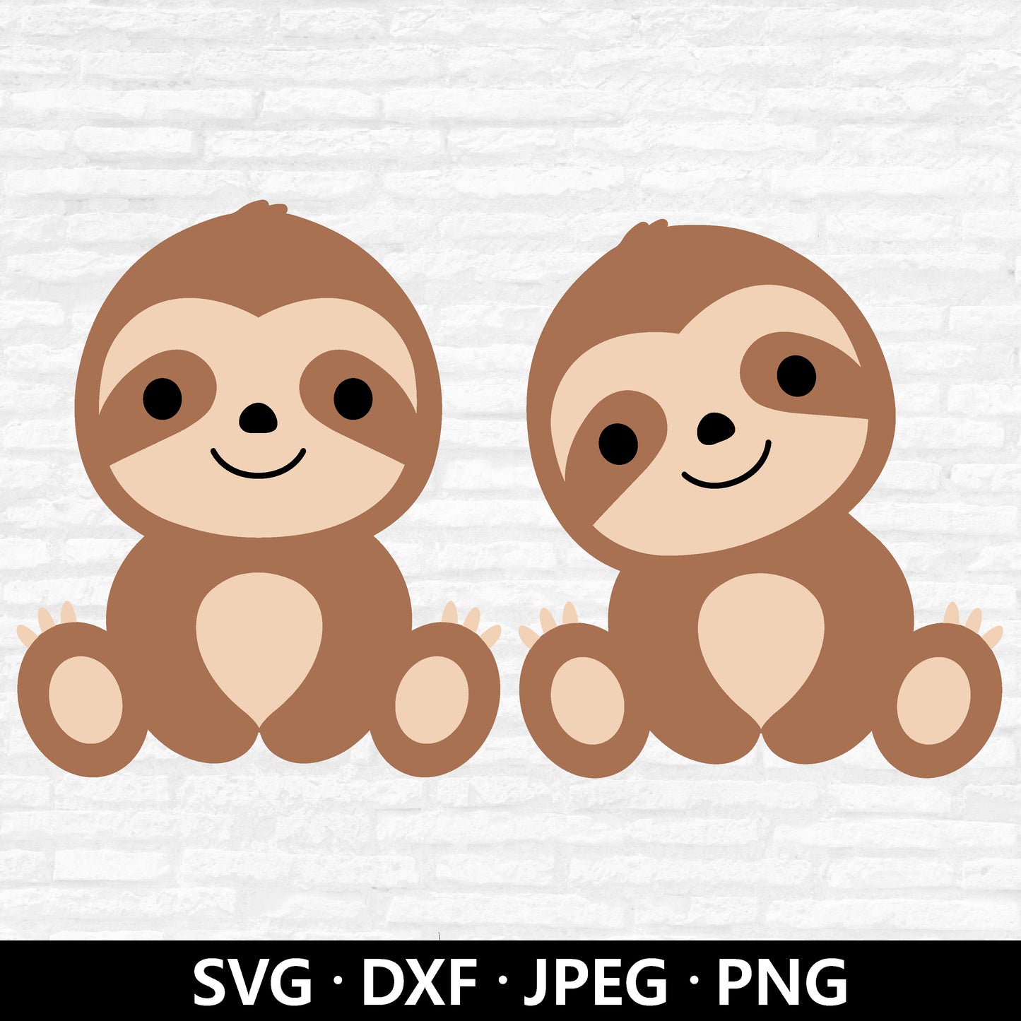 Baby Sloth SVG, Sloth Vector, Cute animal clipart, Baby Shower SVG, Woodland Animals Kids animal Shirts, Sloth Cut Files Digital Download