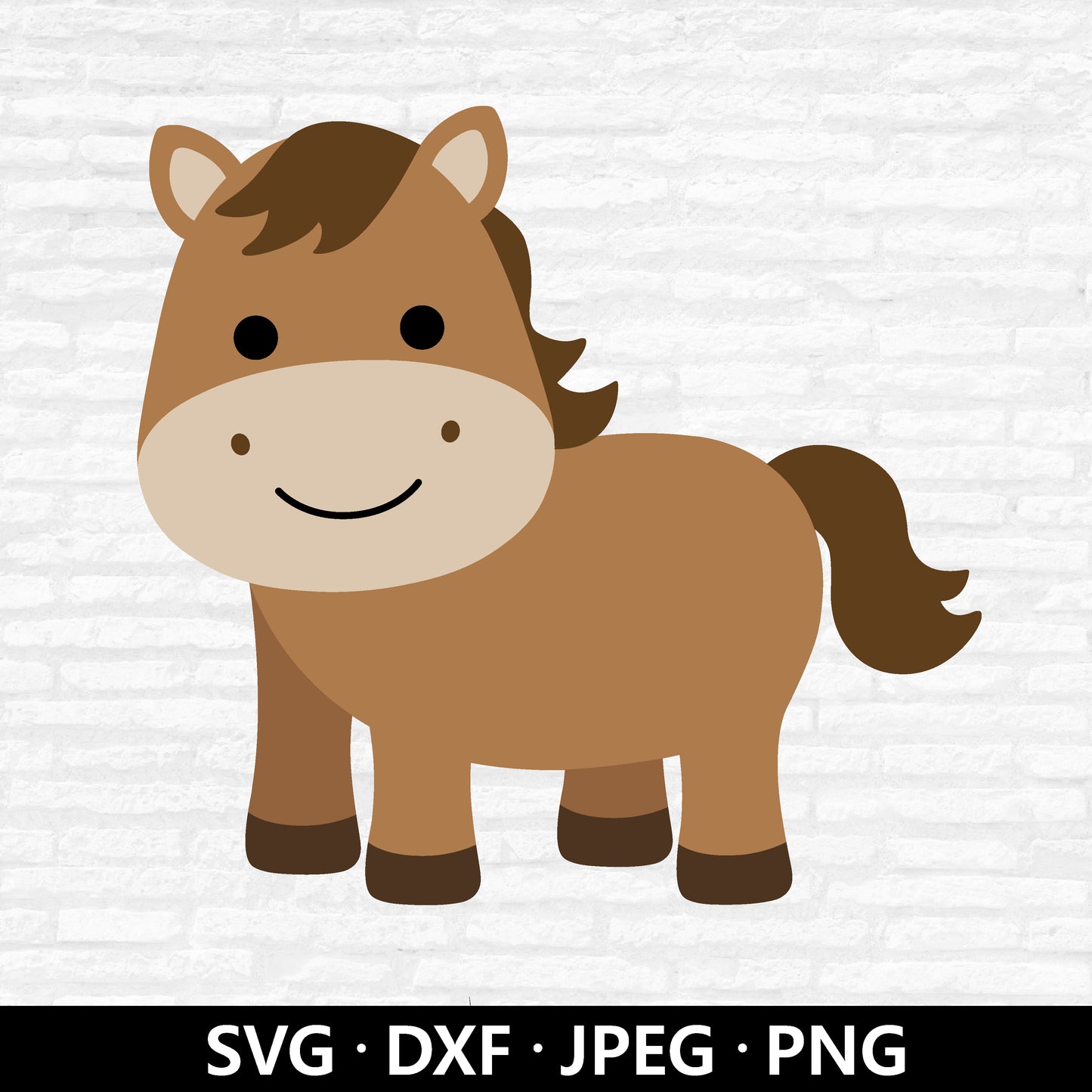 Cute Horse SVG, Horse Cut Files, Farmhouse Animals clipart, Horse Vector file, Horse layered files, Horse cut files Digital Download