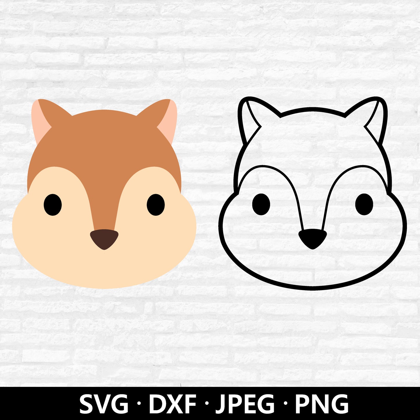 Squirrel Face SVG, Squirrel Vector, Gopher Head, Woodland animal face Clipart, Cute animal Head, Squirrel Cut files Digital Download