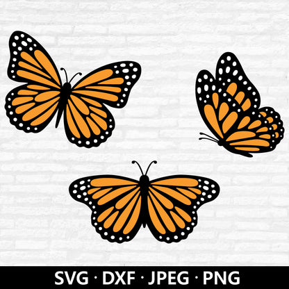 Monarch Butterfly SVG, Butterfly Bundle DXF, Layered files, Butterflies PNG, Flying Butterfly Clipart , Butterfly Cut Files Digital Download