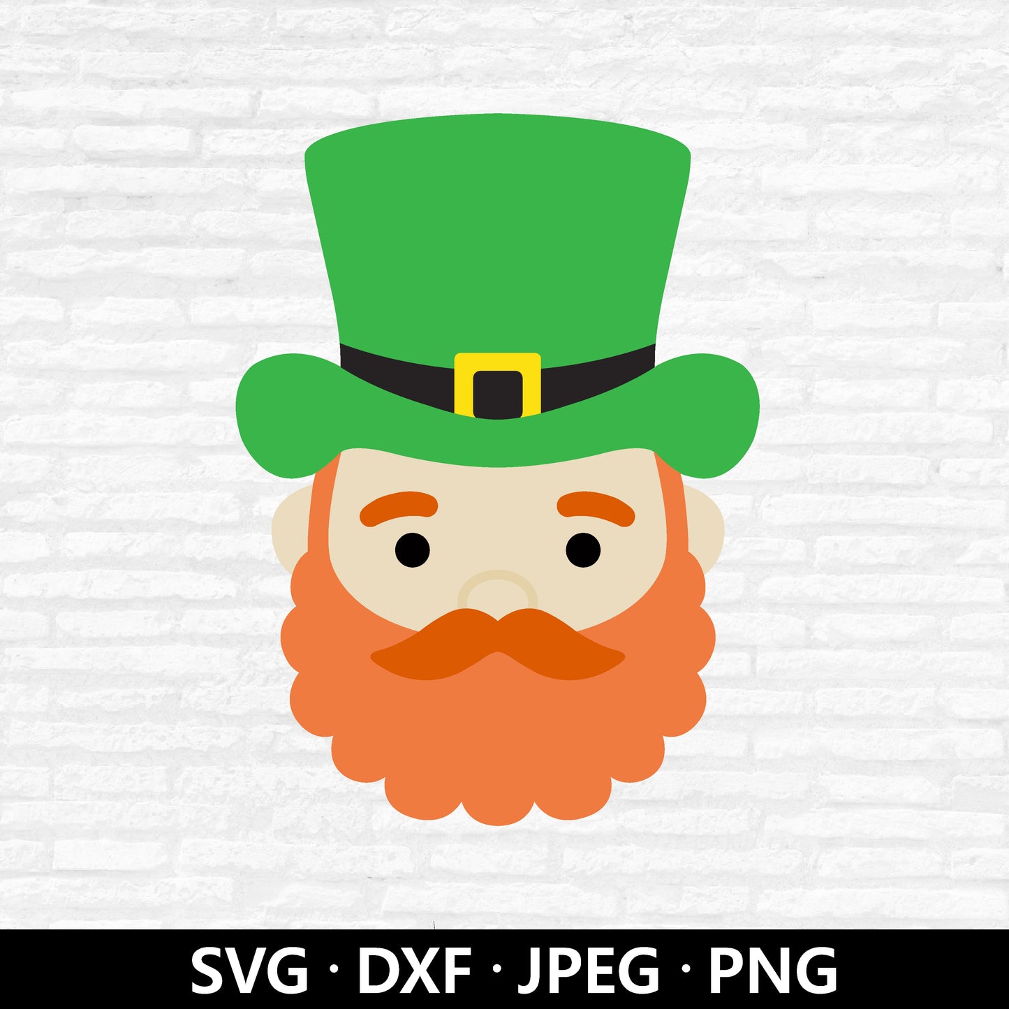 Cute Leprechaun Face SVG, Leprechaun Vector File, St Patrick's Day Clipart, SVG for Shirt, Irish Leprechaun Cut files Digital Download