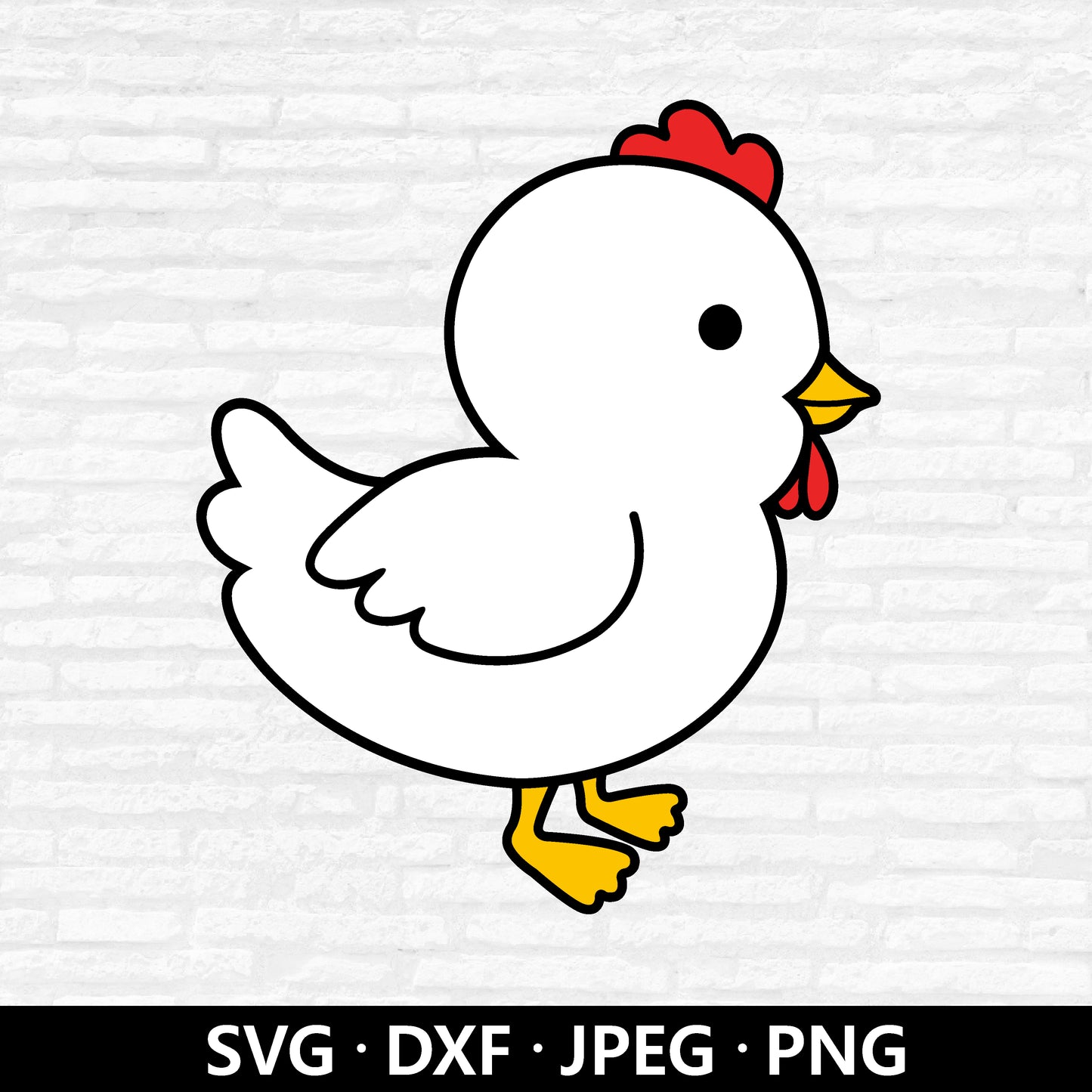 Chicken SVG file, Cute Chick Vector, Baby Chicken Clipart, Farmhouse Animal Sign, Kids Animal Shirt, Chicken Cut files Digital Download